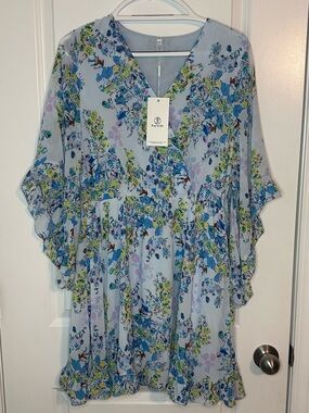 Kaywide Sky Blue Floral Dress